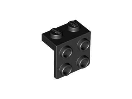 Držák 1 x 2 - 2 x 2 černý 44728