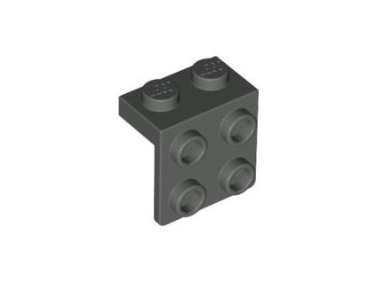 Držák 1 x 2 - 2 x 2 tmavě šedý 44728