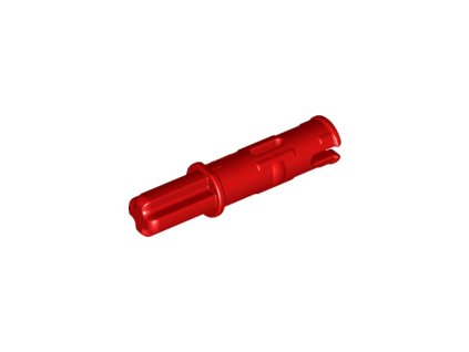 Technic, Axle 1L with Pin 2L with Friction Ridges 11214 červená