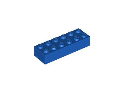 LEGO kostička 2 x 6 modrá 2456