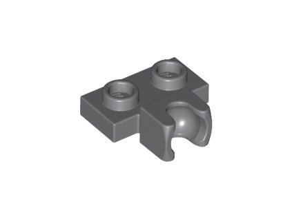 Plate, Modified 1 x 2 with Small Tow Ball tmavě šedá 14704