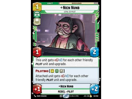Nien Nunb, Loyal Co-Pilot 093/202 - Jump to Lightspeed