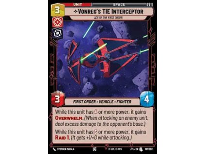Vonreg's TIE Interceptor, Ace of the First Order 137/202 - Jump to Lightspeed