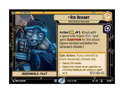 Rio Durant, Wisecracking Wheelman 015/202 - Jump to Lightspeed