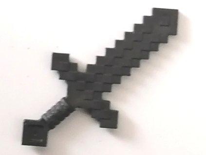 LEGO Sword Pixelated (Minecraft) 18787 perlovitě tmavě šedý