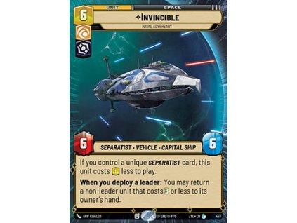 Invincible, Naval Adversary  453 - Jump to Lightspeed: Extras