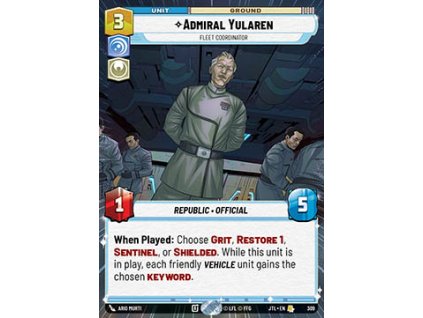 Admiral Yularen, Fleet Coordinator 309 - Jump to Lightspeed: Extras