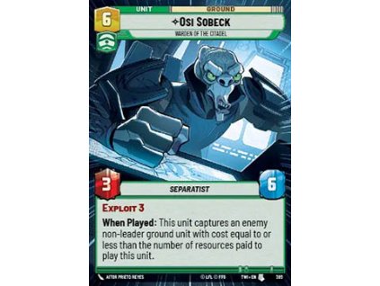 Osi Sobeck 385 - Twilight of the Republic: Extras