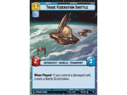 Trade Federation Shuttle 333 - Twilight of the Republic: Extras
