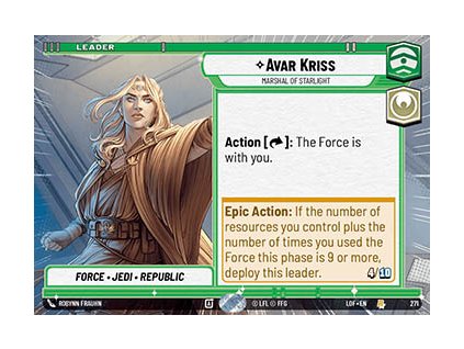 Avar Kriss 271 -Legends of the Force: Extras