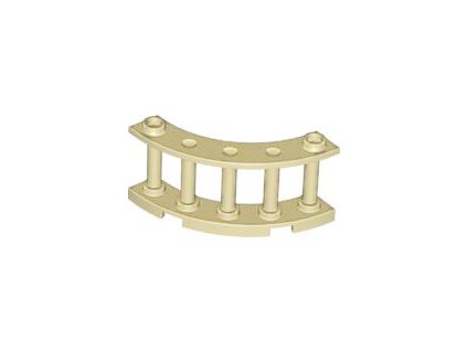 Plot 4 x 4 x 2 Quarter Round Spindled with 2 Studs 30056 béžová