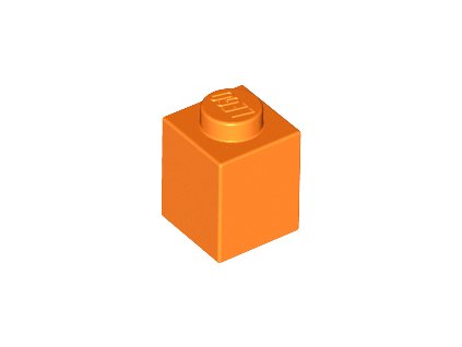 LEGO kostička 1 x 1 oranžová 3005