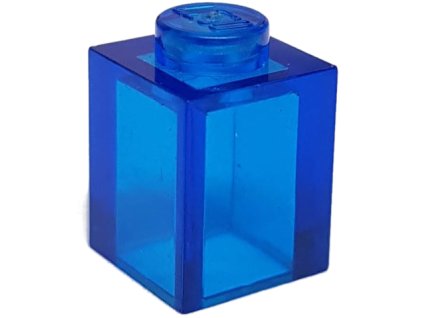 LEGO kostička 1 x 1 Transparent modrá 3005