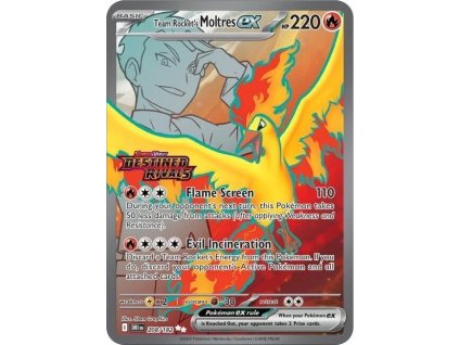 Team Rocket's Moltres ex 208/182 - Destined Rivals Stamped