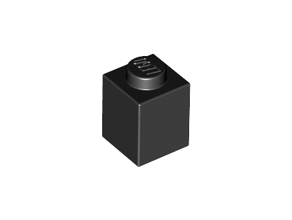LEGO kostička 1 x 1 černá 3005