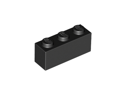 LEGO kostička 1 x 3 černá 3622