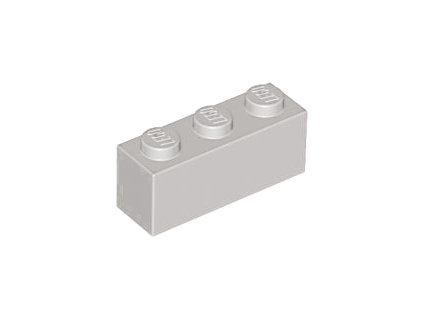 LEGO kostička 1 x 3 světle šedá 3622