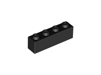LEGO kostička 1 x 4 černá 3010