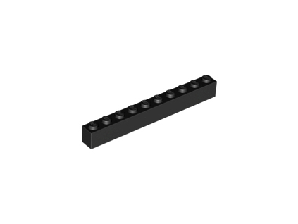 LEGO kostička 1 x 10 černá 6111