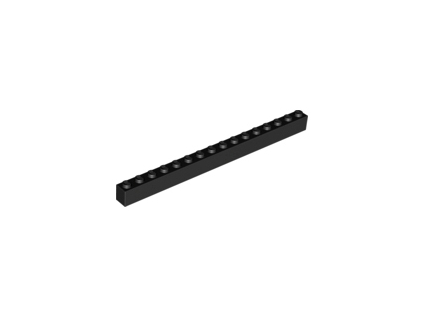 LEGO kostička 1 x 16 černá 2465