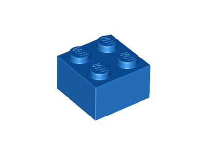 LEGO kostička 2 x 2 modrá 3003