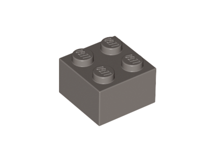 LEGO kostička 2 x 2 tmavě šedá 3003