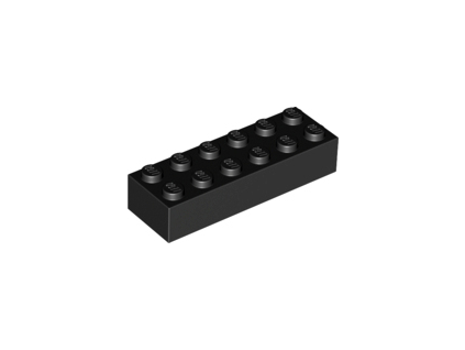 LEGO kostička 2 x 6 černá 2456