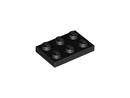 LEGO kostička 2 x 3 černá 3021