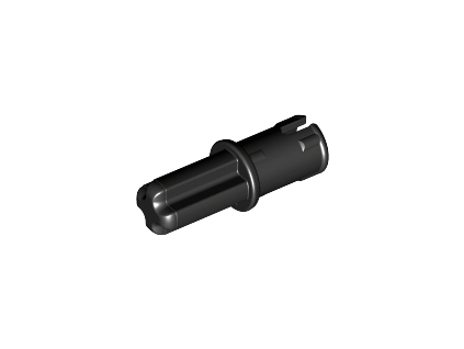 Technic, Axle 1L with Pin with Friction Ridges černá
