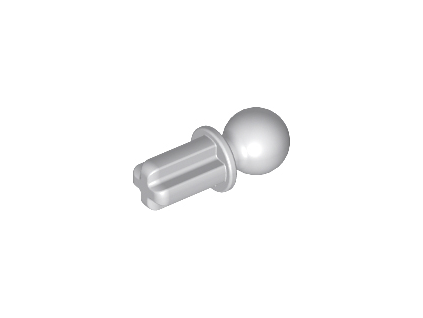 Technic, Axle 1L with Tow Ball 2736 šedá