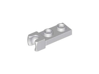 Plate, Modified 1 x 2 světle šedá 14418