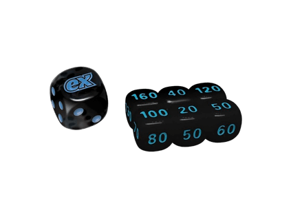 Black Bolt Dice Set kostky