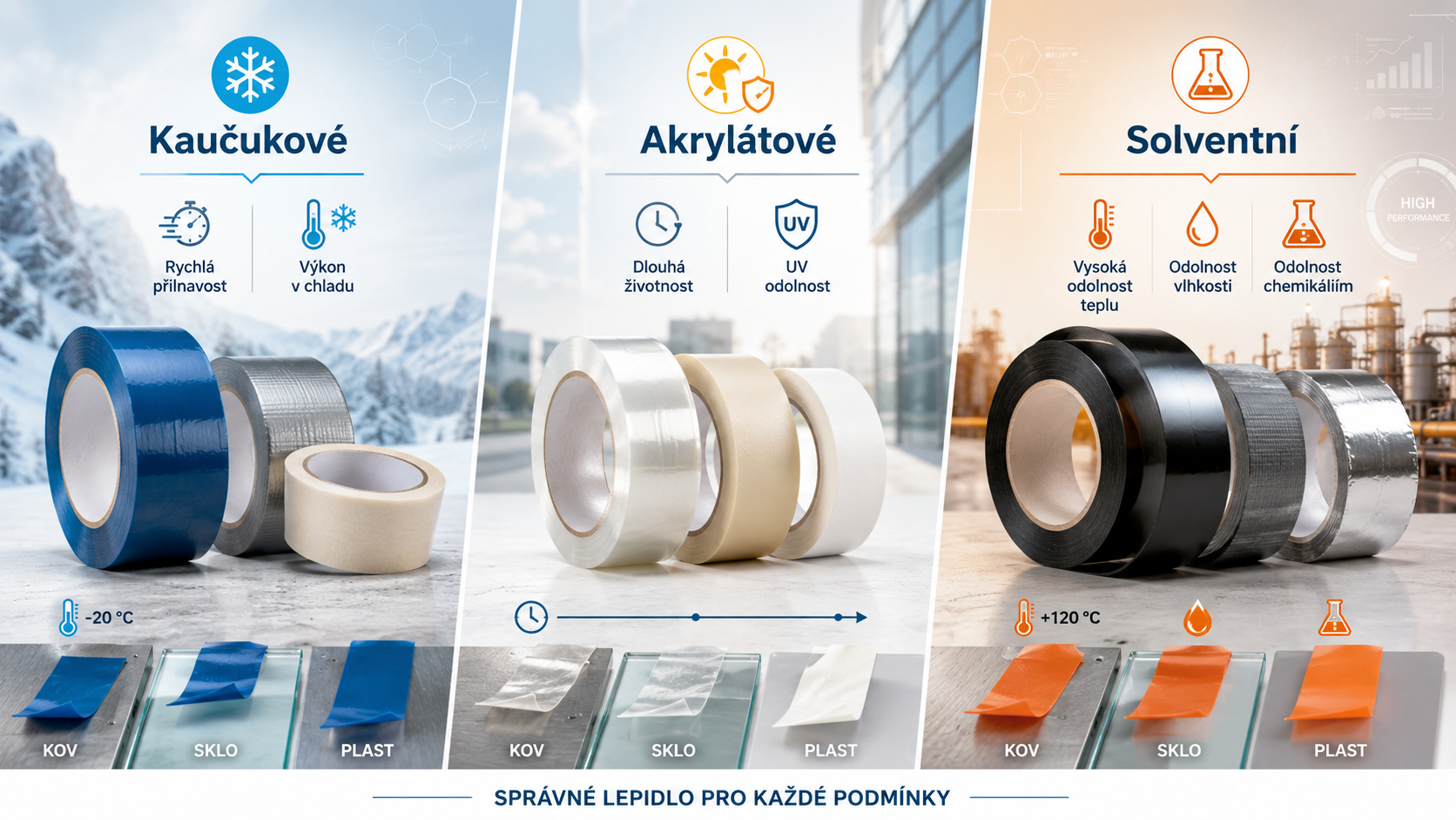 Akrylátové vs. kaučukové vs. solventní lepidlo – jaký je rozdíl?