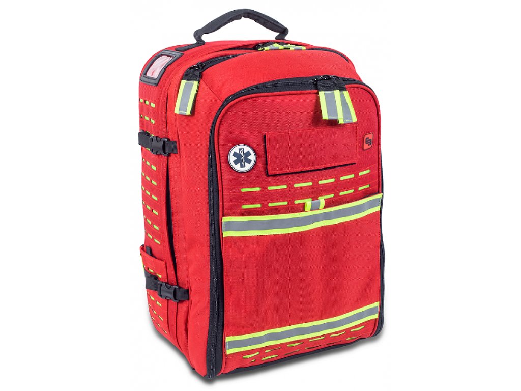 Záchranářský zdravotnický batoh Robust RED s transparentní kapsou na AED 46  l.|Azmedicashop.cz