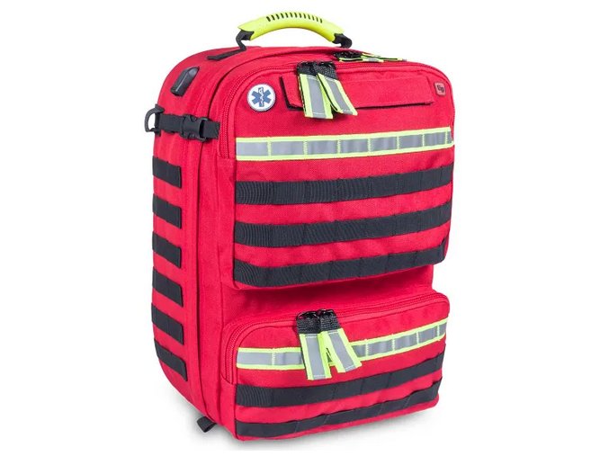 Zdravotnický záchranářský batoh s USB portem Paramed RED 36 l.
