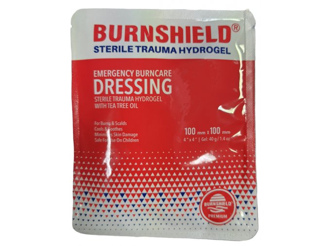 Hydrogelová popáleninová rouška BurnShield s Tea Tree olejem 10 x 10 cm