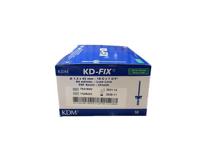 Kanyla I.V., s křídly a portem KD-FIX 50 ks