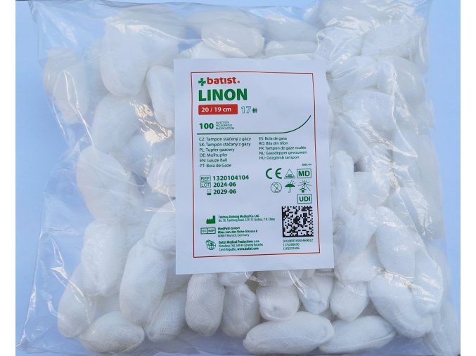 LINON tampon stáčený nesterilní 20x19cm 100ks
