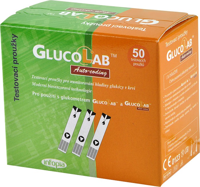 Testovací proužky GlucoLab 50 ks