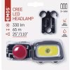 Nárazuvzdorná a voděodolná čelová LED svítilna CREE LED 330 lm balení