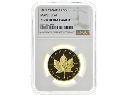 Maple Leaf 1 oz 1989 PF 68 Ultra Cameo