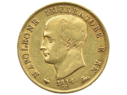 Itálie 40 lira Napoleona I. 1814 M