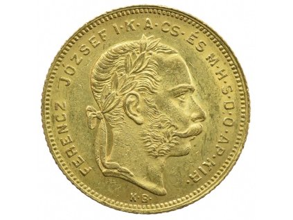 8 zlatník františka Josefa I. 1880 KB - malá hlava