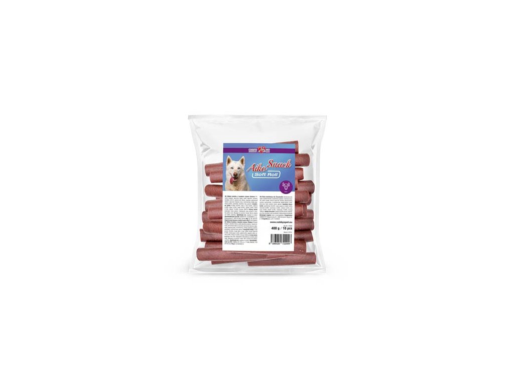 COBBYS PET AIKO SNACK Soft Roll Beef 11,4cm 10ks/400g mäkká trubička s hovädzím mäsom
