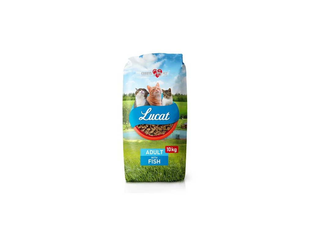 COBBYS PET LUCAT Adult Fish 10kg plnohodnotné krmivo pre mačky s rybou