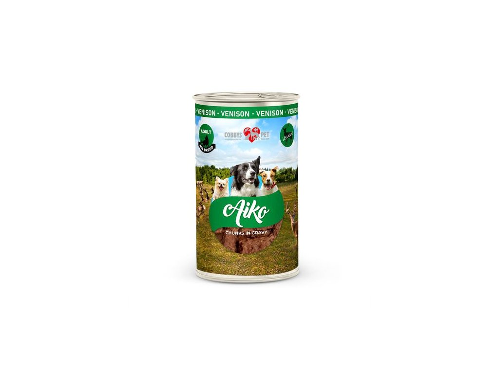 COBBYS PET AIKO Adult 1240g konzerva so zverinou pre dospelé psy