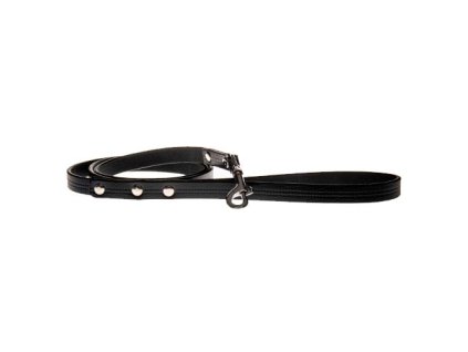 COBBYS PET Vodidlo z pravej kože s jemnou hľbkovou zúbkovou dvojradovou tlačou 15mm/120cm