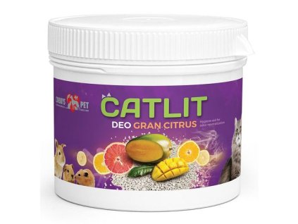 COBBYS PET CATLIT DEO GRAN CITRUS 500g deodorant do podstielky pre mačky a malé hlodavce s citrusovou vôňou