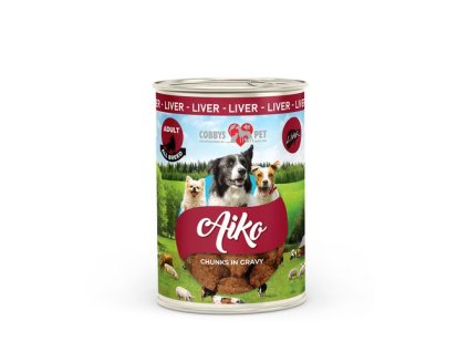 COBBYS PET AIKO Adult 415g konzerva s pečeňou pre dospelých psov
