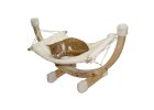 Houpací lehátko SIESTA, bílá houpačka pro kočky 73x36x34cm